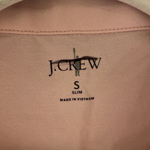 J.Crew Men’s Slim Performance Piqué Polo Shirt Moisture Wicking Light Pink Sz S - Picture 2 of 10